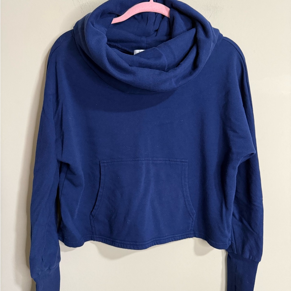 Z Supply Navy Blue Cowl Neck Sweatshirt